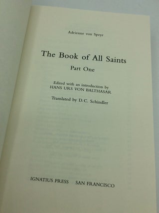 THE BOOK OF ALL SAINTS, Part One