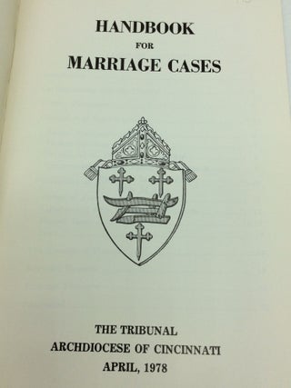 HANDBOOK FOR MARRIAGE CASES