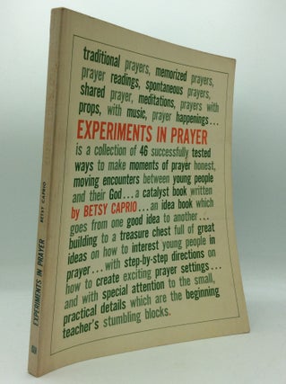 Item #194254 EXPERIMENTS IN PRAYER. Betsy Caprio
