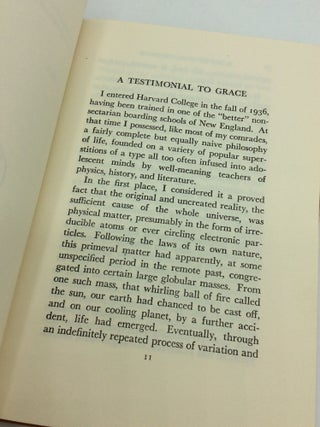 A TESTIMONIAL TO GRACE
