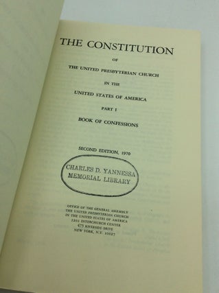 THE CONSTITUTION OF THE UNITED PRESBYTERIAN CHURCH IN THE UNITED STATES OF AMERICA, Part I: Book of Confessions