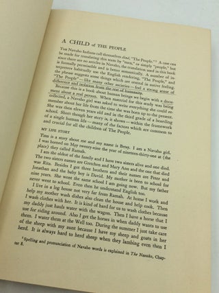 CHILDREN OF THE PEOPLE: The Navaho Individual and His Development