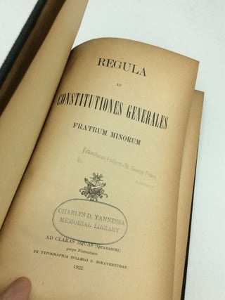 REGULA ET CONSTITUTIONES GENERALES FRATRUM MINORUM