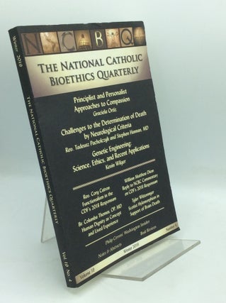 Item #195297 THE NATIONAL CATHOLIC BIOETHICS QUARTERLY: Winter 2019. ed Edward J. Furton