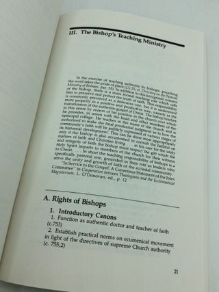 A MANUAL FOR BISHOPS: Rights and Responsibilities of Diocesan Bishops in the Revised Code of Canon Law