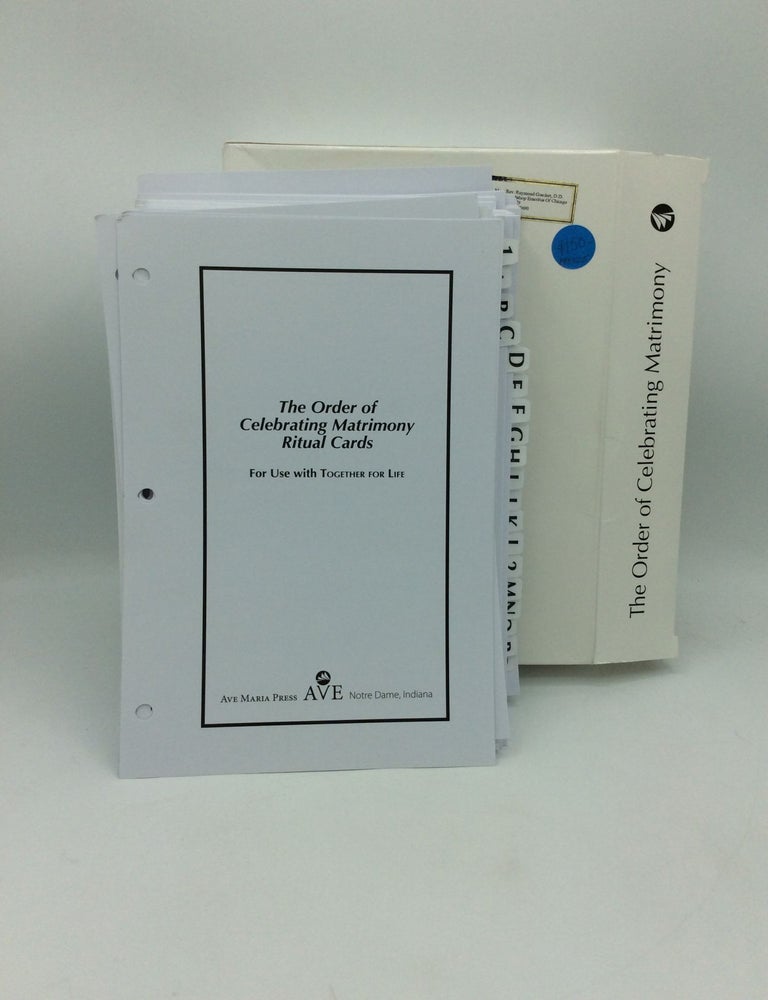 Item #195525 THE ORDER OF CELEBRATING MATRIMONY RITUAL CARDS for Use with TOGETHER FOR LIFE