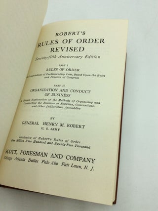 ROBERT'S RULES OF ORDER REVISED: Seventy-fifth Anniversary Edition