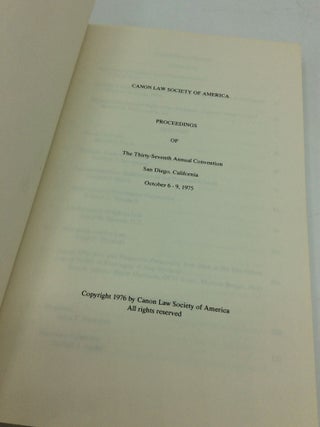 PROCEEDINGS OF THE THIRTY-SEVENTH ANNUAL CONVENTION: San Diego, California, October 6-9, 1975