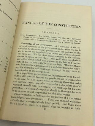 MANUAL OF THE CONSTITUTION OF THE UNITED STATES