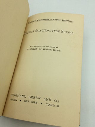 LITERARY SELECTIONS FROM NEWMAN