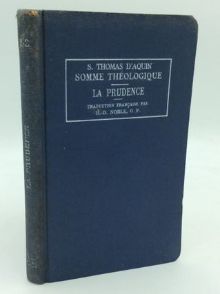 Item #196157 LA PRUDENCE. St. Thomas Aquinas, tr H.-D. Noble