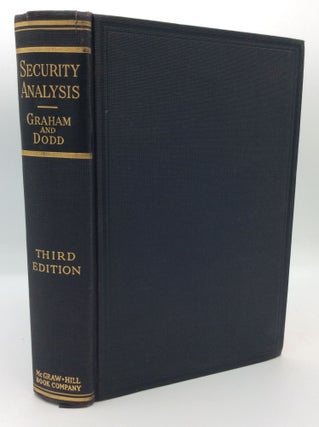 Item #196419 SECURITY ANALYSIS: Principles and Technique. Benjamin Graham, David L. Dodd