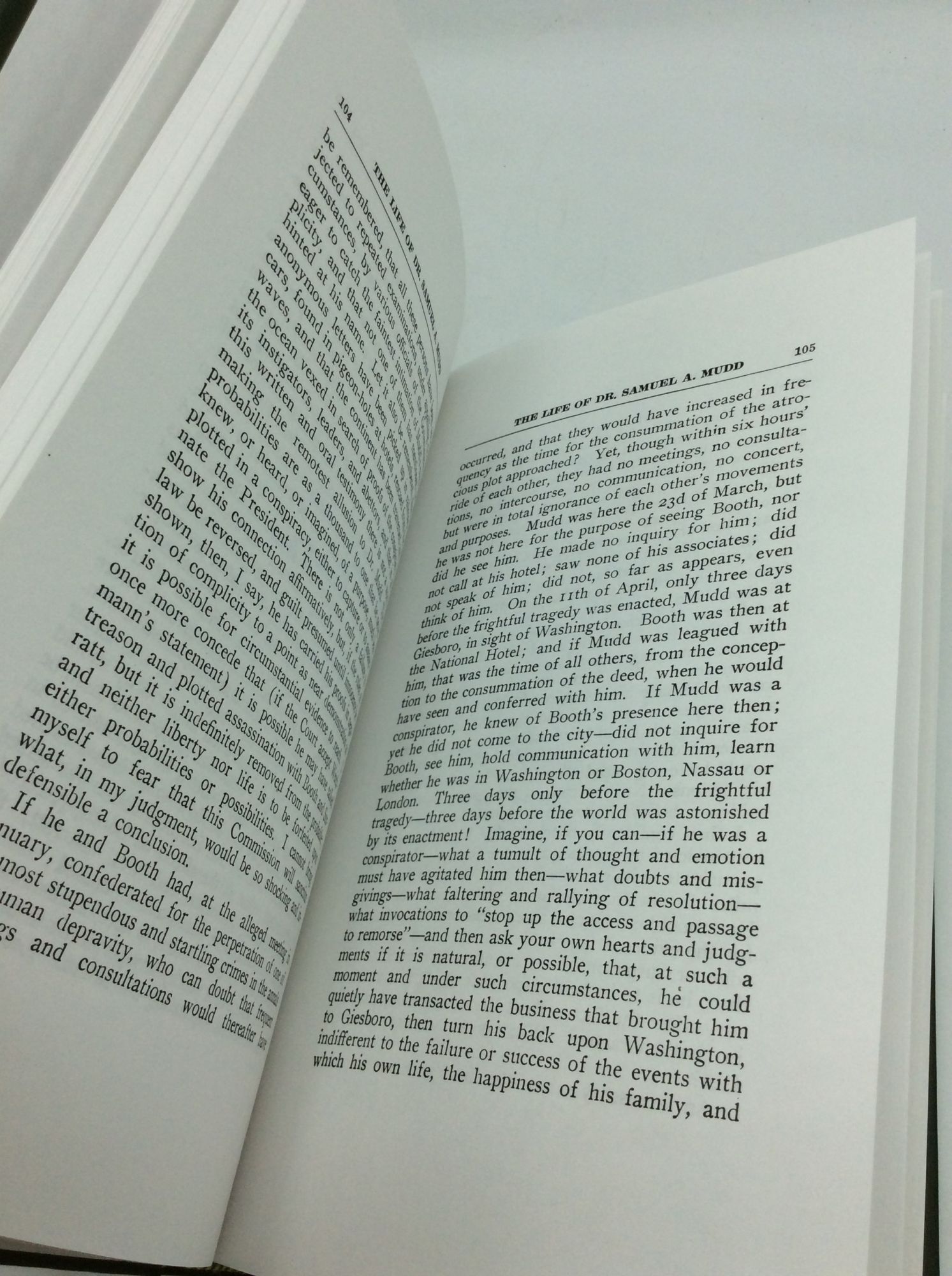 THE LIFE OF DR. SAMUEL A. MUDD Containing His Letters from Fort ...