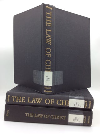Item #196597 THE LAW OF CHRIST: Moral Theology for Priests and Laity, Volumes I-III. Bernard Haring