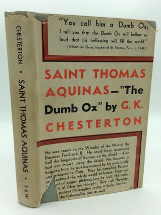 Item #197058 ST. THOMAS AQUINAS. G K. Chesterton