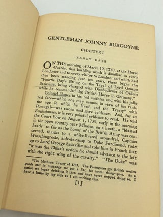 GENTLEMAN JOHNNY BURGOYNE: Misadventures of an English General in the Revolution