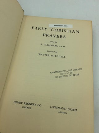 EARLY CHRISTIAN PRAYERS