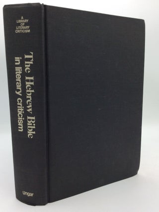 Item #198929 THE HEBREW BIBLE IN LITERARY CRITICISM. Alex Preminger, eds Edward L. Greenstein
