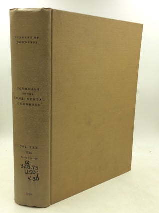 Item #200928 JOURNALS OF THE CONTINENTAL CONGRESS 1774-1789, Volume XXX: 1786 (January 2 - July...