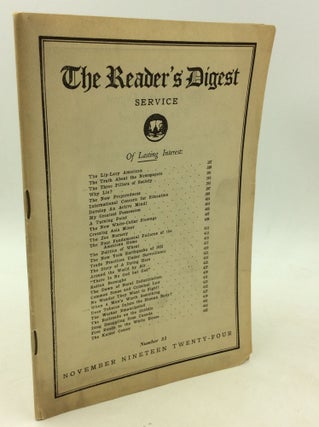 Item #201198 THE READER'S DIGEST: November 1924