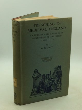 Item #202287 PREACHING IN MEDIEVAL ENGLAND: An Introduction to Sermon Manuscripts of the Period...