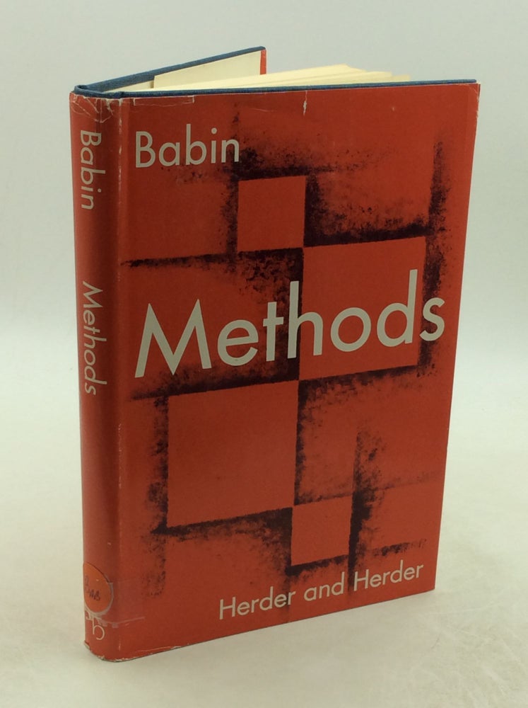 Item #202531 METHODS: Approaches for the Catechesis of Adolescents. Pierre Babin.