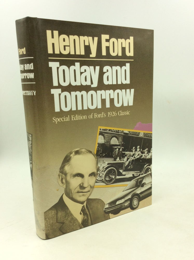 Item #203252 TODAY AND TOMORROW. Henry Ford.