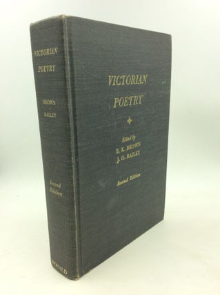 Item #203485 VICTORIAN POETRY. J. O. Bailey E K. Brown, eds