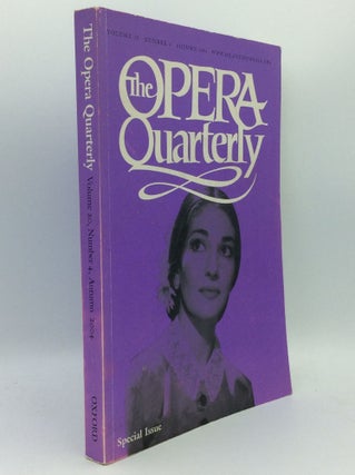 Item #204444 THE OPERA QUARTERLY Volume 20 Number 4 Autumn 2004: Special Issue