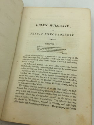 HELEN MULGRAVE; Or, Jesuit Executorship: Being Passages in the Life of a Seceder from Romanism. An Autobiography.