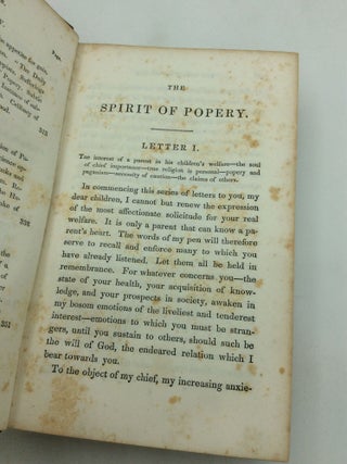 THE SPIRIT OF POPERY: An Exposure of Its Origin, Character, and Results, in Letters from a Father to His Children