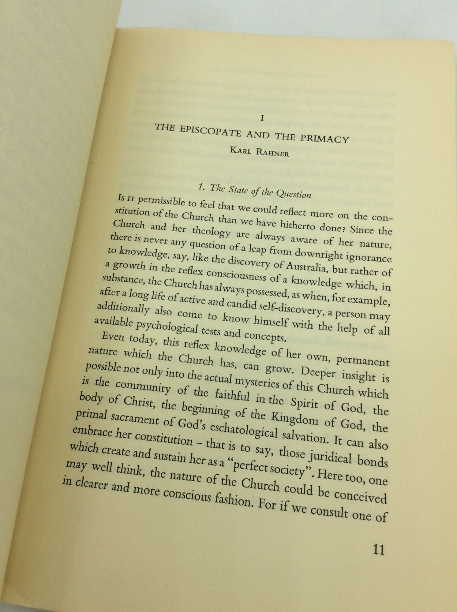 THE EPISCOPATE AND THE PRIMACY | Karl Rahner, Joseph Ratzinger, Pope ...
