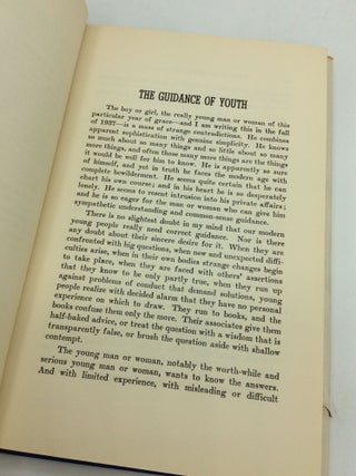 SOME NOTES ON THE GUIDANCE OF YOUTH