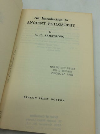 AN INTRODUCTION TO ANCIENT PHILOSOPHY