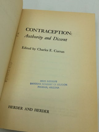 CONTRACEPTION: Authority and Dissent