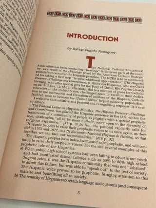 INTEGRAL EDUCATION: A Response to the Hispanic Presence