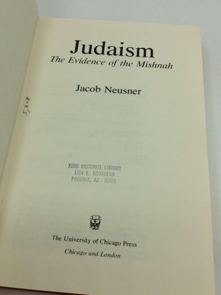 JUDAISM: The Evidence of the Mishnah