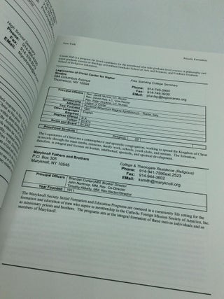 CATHOLIC MINISTRY FORMATION DIRECTORY 2005: Enrollment and Program Information for Catholic Seminaries, Diaconate Formation Programs and Lay Ecclesial Ministry Formation Programs