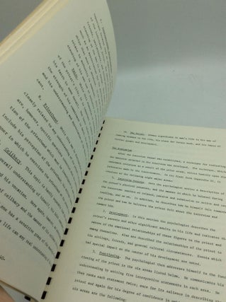 THE LOYOLA PSYCHOLOGICAL STUDY OF THE MINISTRY AND LIFE OF THE AMERICAN PRIEST