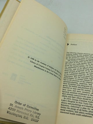 RELIGION IN THE DEVELOPING PERSONALITY: Proceedings of the Second Academy Symposium 1958