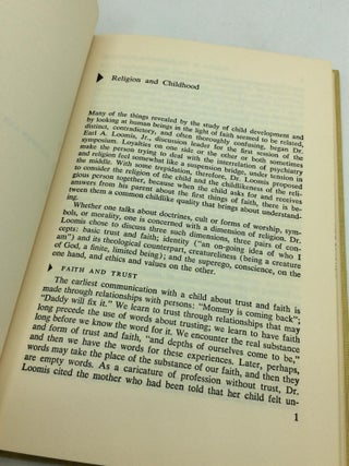 RELIGION IN THE DEVELOPING PERSONALITY: Proceedings of the Second Academy Symposium 1958