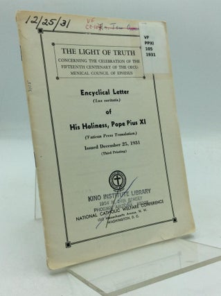 Item #211333 THE LIGHT OF TRUTH Concerning the Celebration of the Fifteenth Centenary of the...