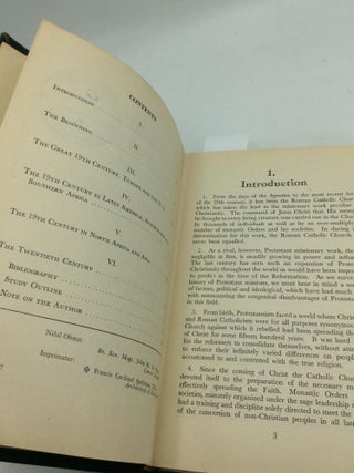 MISSIONARY ACADEMIA STUDIES Published by the Society for the Propagation of the Faith and the Missionary Union of the Clergy - Volume 5, Numbers 1-8, September 1947 - April 1948