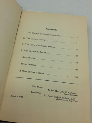 MISSIONARY ACADEMIA STUDIES Published by the Society for the Propagation of the Faith and the Missionary Union of the Clergy - Volume 6, Numbers 1-7, September 1948 - March 1949