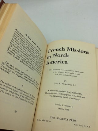 MISSIONARY ACADEMIA STUDIES Published by the Society for the Propagation of the Faith and the Missionary Union of the Clergy - Volume 6, Numbers 1-7, September 1948 - March 1949