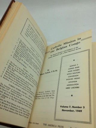MISSIONARY ACADEMIA STUDIES Published by the Society for the Propagation of the Faith and the Missionary Union of the Clergy - Volume 7, Numbers 1-8, September 1949 - April 1950