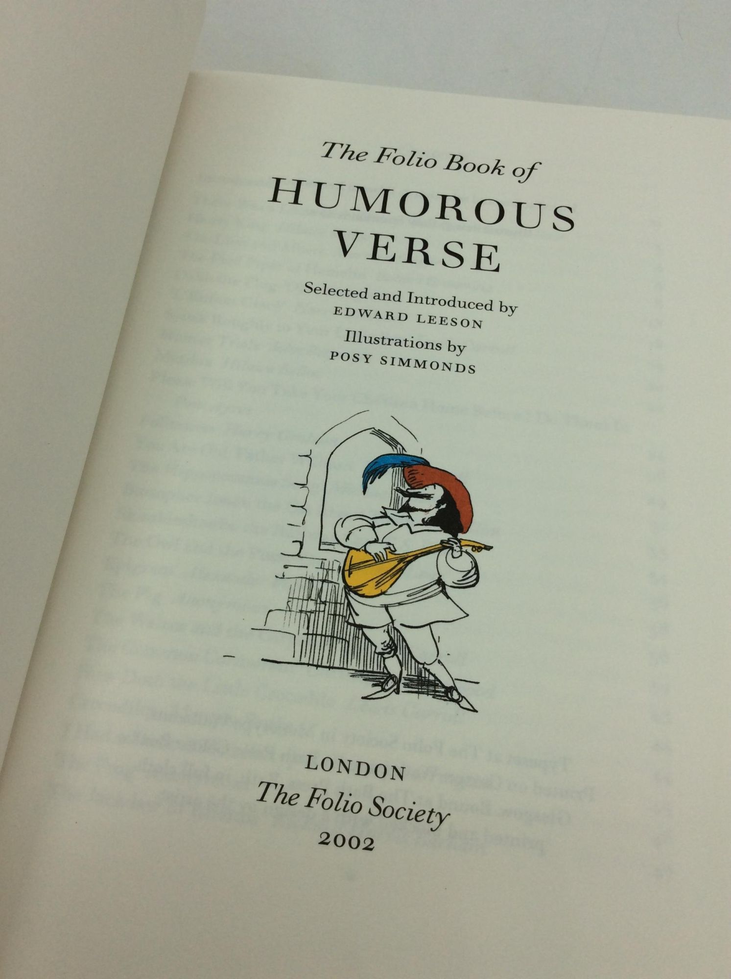 Humor Verse THE FOLIO BOOK OF HUMOROUS VERSE | First Folio Society Edition