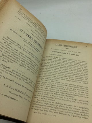ACTA SANCTAE SEDIS In Compendium Opportune Redacta et Illustrata Volumen XVIII