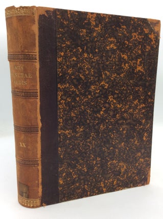 Item #212075 ACTA SANCTAE SEDIS In Compendium Opportune Redacta et Illustrata Volumen XX