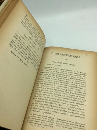 ACTA SANCTAE SEDIS QUAE POST CL. AVANZINI ET ZITELLI IN COMPENDIUM REDACTA SUNT ET REDIGUNTUR Volumen X (1890)